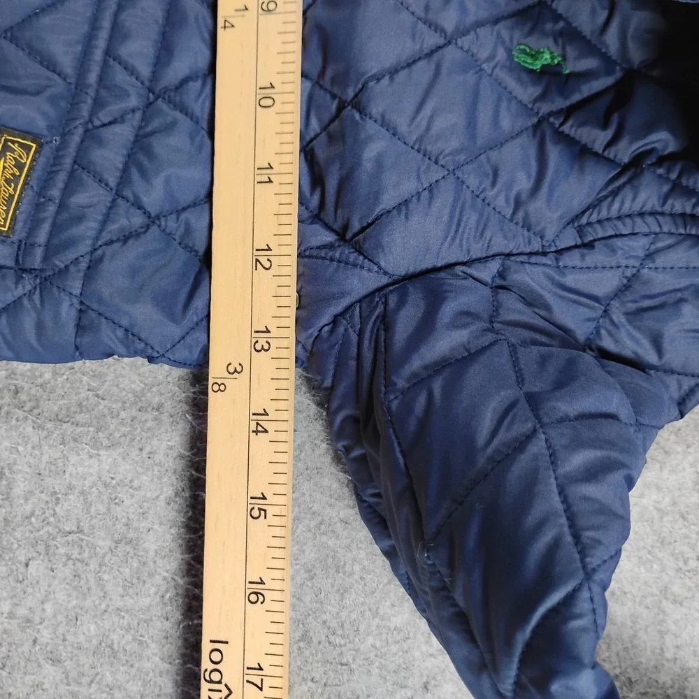 Polo Ralph Lauren Kids Quilted Barn Jacket Toddler 3T Navy Blue Corduroy Trim